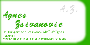 agnes zsivanovic business card